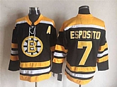 Boston Bruins #7 Phil Esposito Black Yellow CCM Throwback Stitched Jerseys,baseball caps,new era cap wholesale,wholesale hats