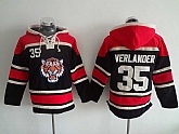 Detroit Tigers #35 Justin Verlander Black Stitched Hoodie