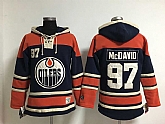 Edmonton Oilers #97 Connor McDavid Navy Blue NHL Hoodie,baseball caps,new era cap wholesale,wholesale hats