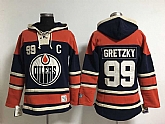 Edmonton Oilers #99 Wayne Gretzky Navy Blue NHL Hoodie,baseball caps,new era cap wholesale,wholesale hats