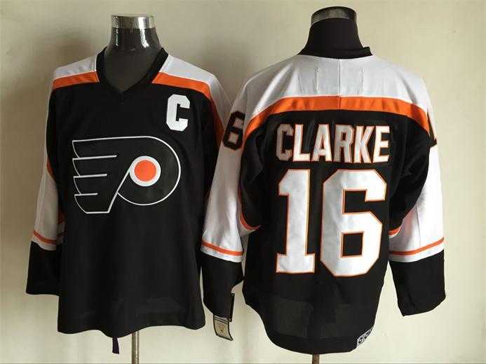 Philadelphia Flyers #16 Bobby Clarke Black CCM Throwback Stitched Jerseys