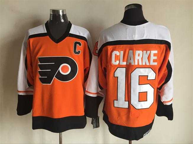 Philadelphia Flyers #16 Bobby Clarke Orange CCM Throwback Stitched Jerseys