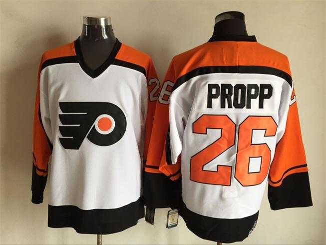 Philadelphia Flyers #26 Brian Propp White CCM Throwback Stitched Jerseys