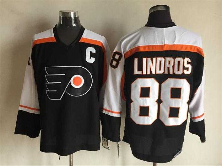 Philadelphia Flyers #88 Eric Lindros Black CCM Throwback Stitched Jerseys