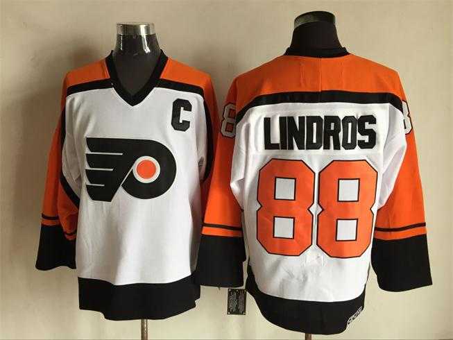 Philadelphia Flyers #88 Eric Lindros White CCM Throwback Stitched Jerseys