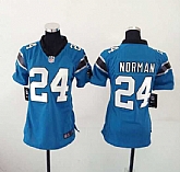 Womens Nike Carolina Panthers #24 Norman Light Blue Game Jerseys,baseball caps,new era cap wholesale,wholesale hats