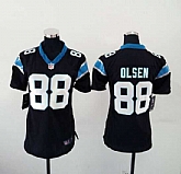 Womens Nike Carolina Panthers #88 Olsen Black Game Jerseys,baseball caps,new era cap wholesale,wholesale hats