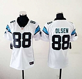 Womens Nike Carolina Panthers #88 Olsen White Game Jerseys