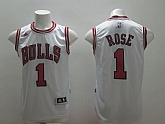 Chicago Bulls #1 Derrick Rose NBA Logo Backside 2014 Swingman White Jerseys,baseball caps,new era cap wholesale,wholesale hats
