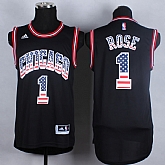 Chicago Bulls #1 Derrick Rose Revolution 30 Swingman 2014 USA Flag Fashion Black Jerseys,baseball caps,new era cap wholesale,wholesale hats