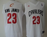 Cleveland Cavaliers #23 King James Nickname White Fashion Jerseys,baseball caps,new era cap wholesale,wholesale hats
