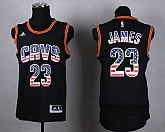 Cleveland Cavaliers #23 LeBron James Revolution 30 Swingman 2014 USA Flag Fashion Black Jerseys,baseball caps,new era cap wholesale,wholesale hats
