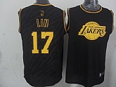 Los Angeles Lakers #17 Jeremy Lin Black With Golden Swingman Jerseys,baseball caps,new era cap wholesale,wholesale hats