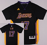 Los Angeles Lakers #17 Jeremy Lin Revolution 30 Swingman 2014 Black With Purple Jerseys,baseball caps,new era cap wholesale,wholesale hats