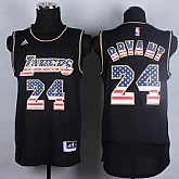 Los Angeles Lakers #24 Kobe Bryant Revolution 30 Swingman 2014 USA Flag Fashion Black Jerseys,baseball caps,new era cap wholesale,wholesale hats
