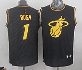 Miami Heat #1 Chris Bosh Black With Golden Swingman Jerseys,baseball caps,new era cap wholesale,wholesale hats