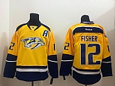 Nashville Predators #12 Fisher Yellow Jerseys,baseball caps,new era cap wholesale,wholesale hats