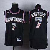 New York Knicks #7 Carmelo Anthony Revolution 30 Swingman 2014 USA Flag Fashion Black Jerseys,baseball caps,new era cap wholesale,wholesale hats
