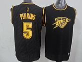 Oklahoma City Thunder #5 Kendrick Perkins Black With Golden Swingman Jerseys,baseball caps,new era cap wholesale,wholesale hats