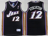 Utah Jazz #12 John Stockton Black Swingman Throwback Jerseys,baseball caps,new era cap wholesale,wholesale hats