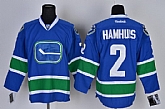 Vancouver Canucks #2 Dan Hamhuis Blue Third Jerseys,baseball caps,new era cap wholesale,wholesale hats