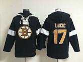 Boston Bruins #17 Milan Lucic Solid Color Black Hoody,baseball caps,new era cap wholesale,wholesale hats