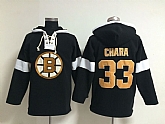 Boston Bruins #33 Zdeno Chara Solid Color Black Hoody,baseball caps,new era cap wholesale,wholesale hats