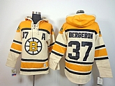 Boston Bruins #37 Patrice Bergeron Cream Hoodie,baseball caps,new era cap wholesale,wholesale hats