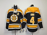 Boston Bruins #4 Bobby Orr Black Hoodie,baseball caps,new era cap wholesale,wholesale hats