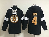 Boston Bruins #4 Bobby Orr Solid Color Black Hoody,baseball caps,new era cap wholesale,wholesale hats
