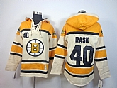 Boston Bruins #40 Tuukka Rask Cream Hoodie,baseball caps,new era cap wholesale,wholesale hats