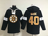 Boston Bruins #40 Tuukka Rask Solid Color Black Hoody,baseball caps,new era cap wholesale,wholesale hats