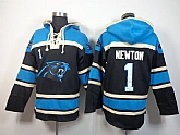 Carolina Panthers #1 Cam Newton Black Hoodie,baseball caps,new era cap wholesale,wholesale hats