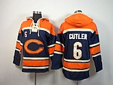 Chicago Bears #6 Jay Cutler Navy Blue Hoodie,baseball caps,new era cap wholesale,wholesale hats