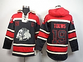 Chicago Blackhawks #19 Jonathan Toews Black Red Ice Skulls Hoodie,baseball caps,new era cap wholesale,wholesale hats