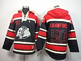 Chicago Blackhawks #50 Corey Crawford Black Red Ice Skulls Hoodie,baseball caps,new era cap wholesale,wholesale hats