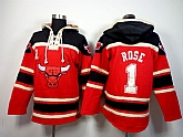 Chicago Bulls #1 Derrick Rose Red Hoodie,baseball caps,new era cap wholesale,wholesale hats