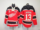 Detroit Red Wings #13 Pavel Datsyuk Red Hoodie,baseball caps,new era cap wholesale,wholesale hats