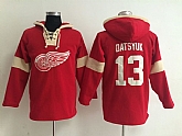 Detroit Red Wings #13 Pavel Datsyuk Solid Color Red Hoody,baseball caps,new era cap wholesale,wholesale hats