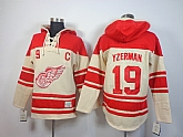 Detroit Red Wings #19 Steve Yzerman Cream Hoodie,baseball caps,new era cap wholesale,wholesale hats
