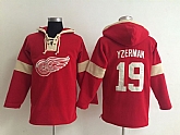 Detroit Red Wings #19 Steve Yzerman Solid Color Red Hoody,baseball caps,new era cap wholesale,wholesale hats