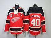 Detroit Red Wings #40 Henrik Zetterberg Red Hoodie,baseball caps,new era cap wholesale,wholesale hats