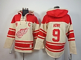 Detroit Red Wings #9 Gordie Howe Cream Hoodie,baseball caps,new era cap wholesale,wholesale hats