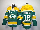 Green Bay Packers #12 Aaron Rodgers Green Hoodie,baseball caps,new era cap wholesale,wholesale hats