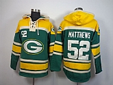 Green Bay Packers #52 Clay Matthews Green Hoodie,baseball caps,new era cap wholesale,wholesale hats
