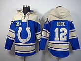 Indianapolis Colts #12 Andrew Luck Blue Hoodie,baseball caps,new era cap wholesale,wholesale hats