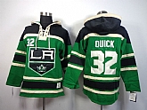 Los Angeles Kings #32 Jonathan Quick Green Hoodie,baseball caps,new era cap wholesale,wholesale hats