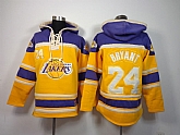 Los Angeles Lakers #24 Kobe Bryant Yellow Hoody,baseball caps,new era cap wholesale,wholesale hats
