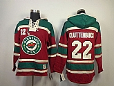 Minnesota Wilds #22 Cal Clutterbuck Red With Green Hoodie,baseball caps,new era cap wholesale,wholesale hats