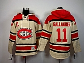 Montreal Canadiens #11 Brendan Gallagher Cream Hoodie,baseball caps,new era cap wholesale,wholesale hats